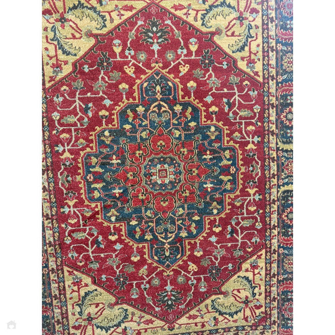 Windsor WIN08 Traditional Classic Floral Vine Medallion Border Red/Navy/Beige/Multicolour Rug-Asiatic Carpets-Rug Love - The Most Loved Rug Store