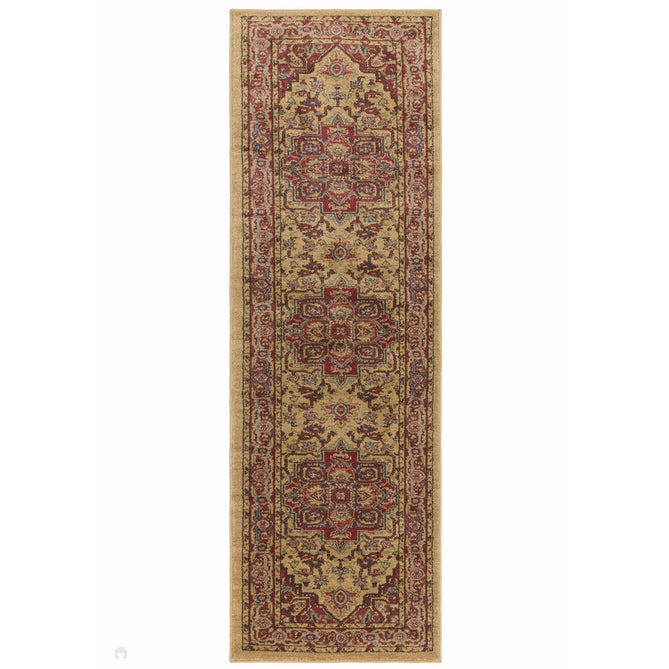 Windsor WIN10 Traditional Classic Floral Vine Medallion Border Red/Multi Runner-Asiatic Carpets-Rug Love - The Most Loved Rug Store