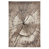 Woodland 2086 Modern Abstract Tree Trunk Beige Rug