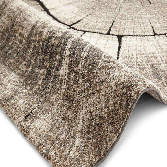 Woodland 2086 Modern Abstract Tree Trunk Soft High-Density Durable Easy-Care Polypropylene Beige Rug-Think Rugs-Rug Love - The Most Loved Rug Store