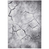 Woodland 21007 Modern Abstract Cracked Wood Grey Rug
