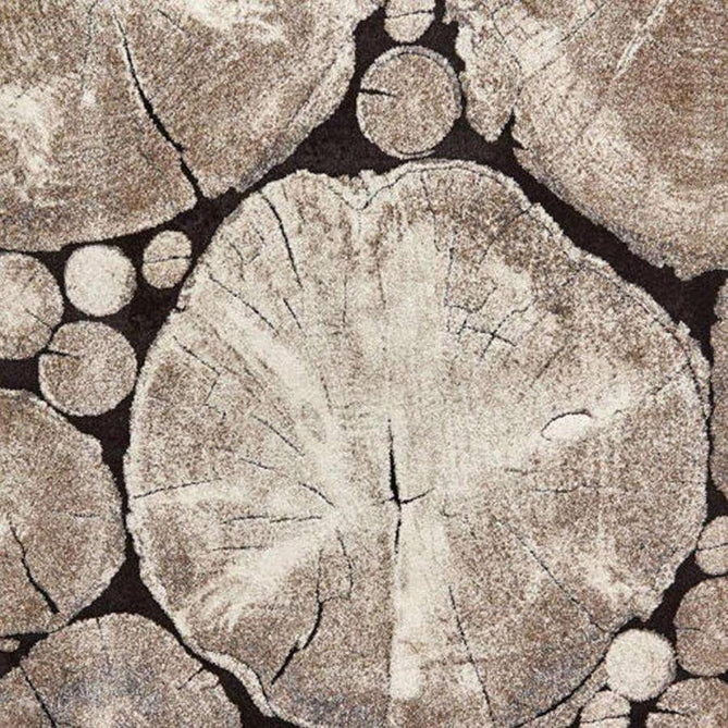 Woodland 4626 Modern Abstract Tree Trunk Logs Cream/Grey Rug-Think Rugs-Rug Love - The Most Loved Rug Store