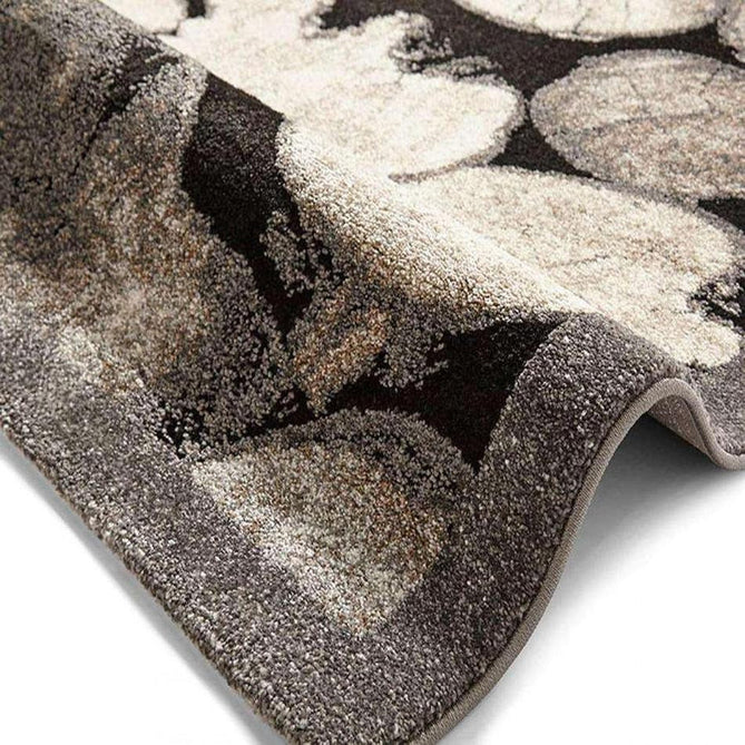 Woodland 4626 Modern Abstract Tree Trunk Logs Soft High-Density Durable Easy-Care Polypropylene Cream/Grey Rug-Think Rugs-Rug Love - The Most Loved Rug Store