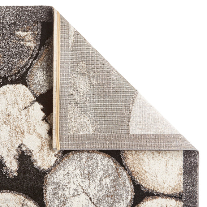 Woodland 4626 Modern Abstract Tree Trunk Logs Soft High-Density Durable Easy-Care Polypropylene Cream/Grey Rug-Think Rugs-Rug Love - The Most Loved Rug Store