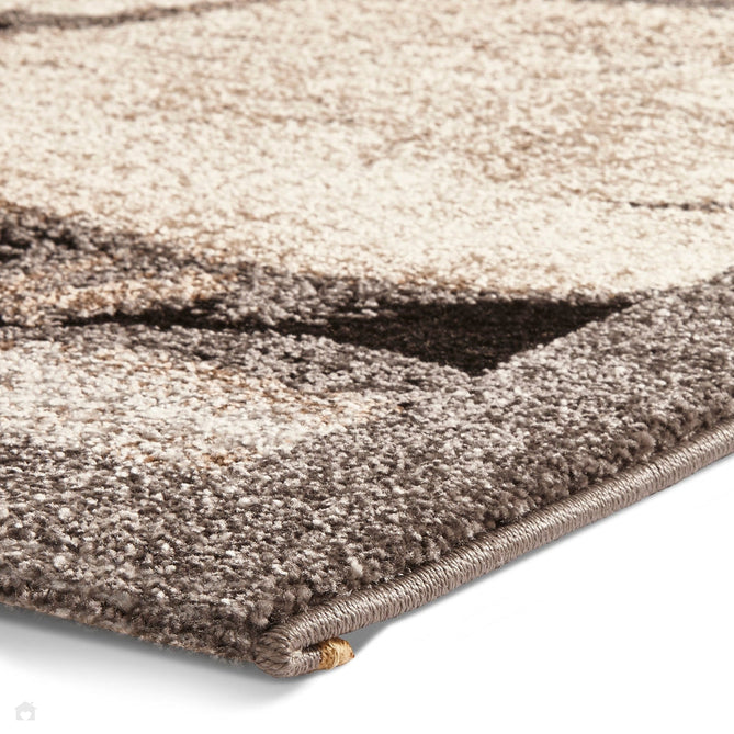 Woodland 4626 Modern Abstract Tree Trunk Logs Soft High-Density Durable Easy-Care Polypropylene Cream/Grey Rug-Think Rugs-Rug Love - The Most Loved Rug Store