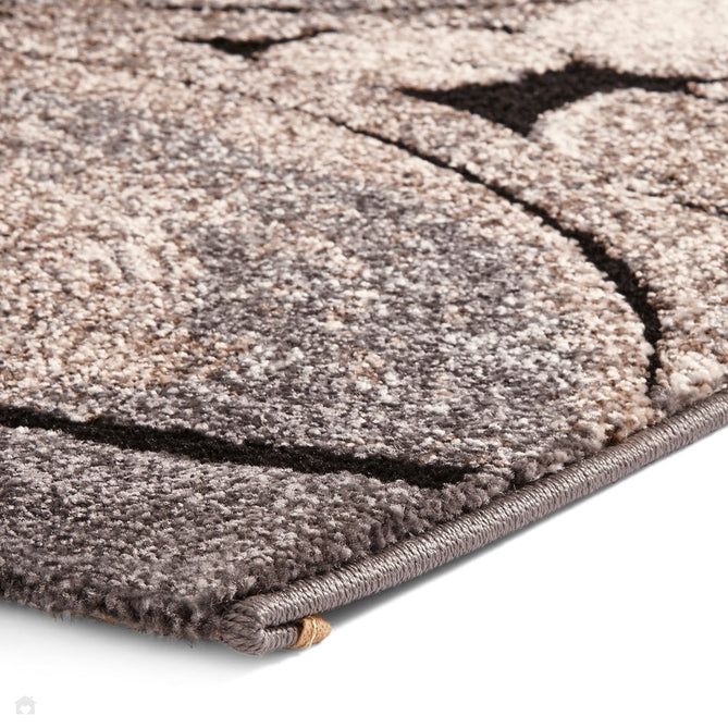 Woodland 6318 Modern Abstract Tree Trunk Soft High-Density Durable Easy-Care Polypropylene Beige/Black Rug-Think Rugs-Rug Love - The Most Loved Rug Store