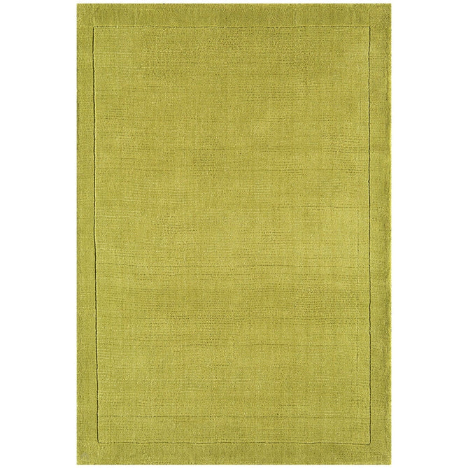York Modern Plain Textured Subtle Ribbed Stripe Contrast Smooth Border Hand-Woven Wool Green Runner-Asiatic Carpets-Rug Love - The Most Loved Rug Store