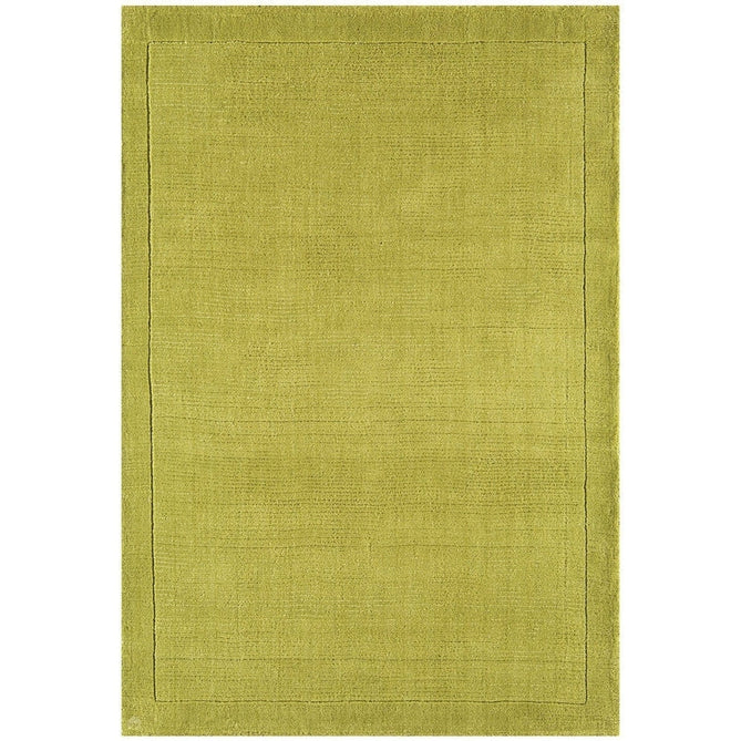 York Modern Plain Textured Subtle Ribbed Stripe Contrasting Smooth Border Handwoven Wool Loop Pile Fresh Green Rug-Asiatic Carpets-Rug Love - The Most Loved Rug Store