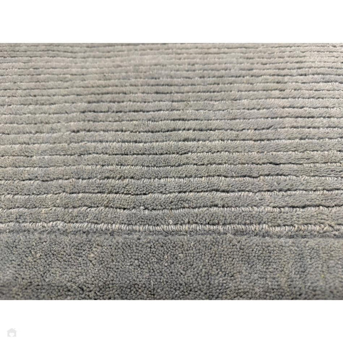 York Modern Plain Textured Subtle Ribbed Stripe Contrasting Smooth Border Handwoven Wool Loop Pile Pale Duck Egg Blue Rug-Asiatic Carpets-Rug Love - The Most Loved Rug Store