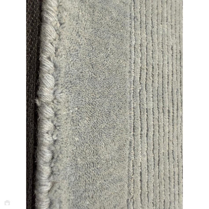 York Modern Plain Textured Subtle Ribbed Stripe Contrasting Smooth Border Handwoven Wool Loop Pile Pale Duck Egg Blue Rug-Asiatic Carpets-Rug Love - The Most Loved Rug Store