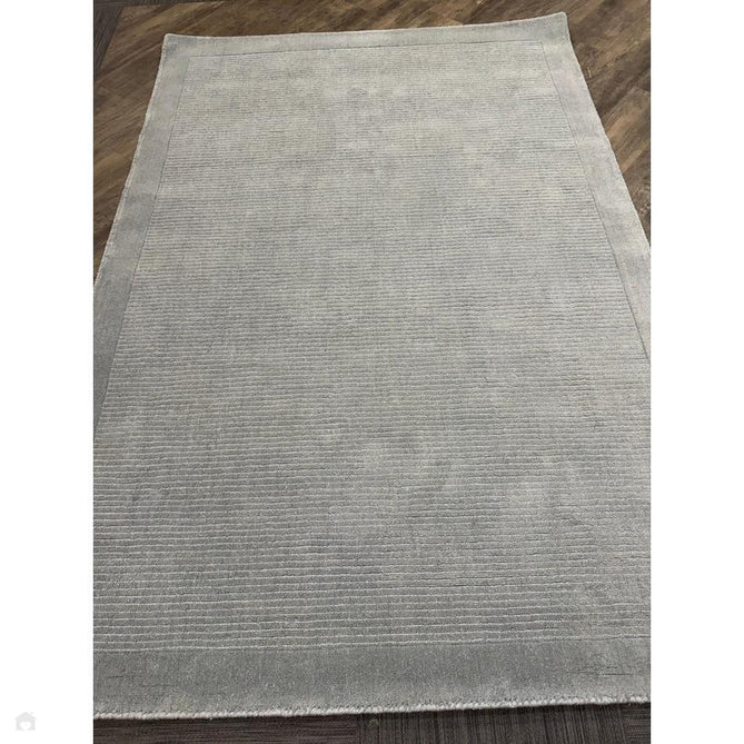 York Modern Plain Textured Subtle Ribbed Stripe Contrasting Smooth Border Handwoven Wool Loop Pile Pale Duck Egg Blue Rug-Asiatic Carpets-Rug Love - The Most Loved Rug Store
