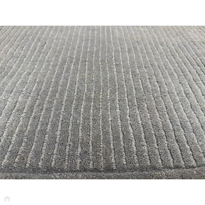 York Modern Plain Textured Subtle Ribbed Stripe Contrasting Smooth Border Handwoven Wool Loop Pile Pale Duck Egg Blue Rug-Asiatic Carpets-Rug Love - The Most Loved Rug Store