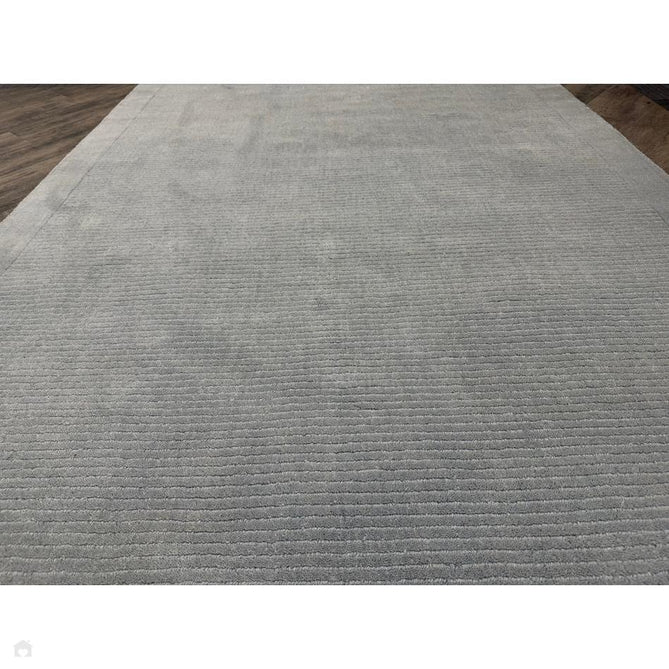 York Modern Plain Textured Subtle Ribbed Stripe Contrasting Smooth Border Handwoven Wool Loop Pile Pale Duck Egg Blue Runner-Asiatic Carpets-Rug Love - The Most Loved Rug Store
