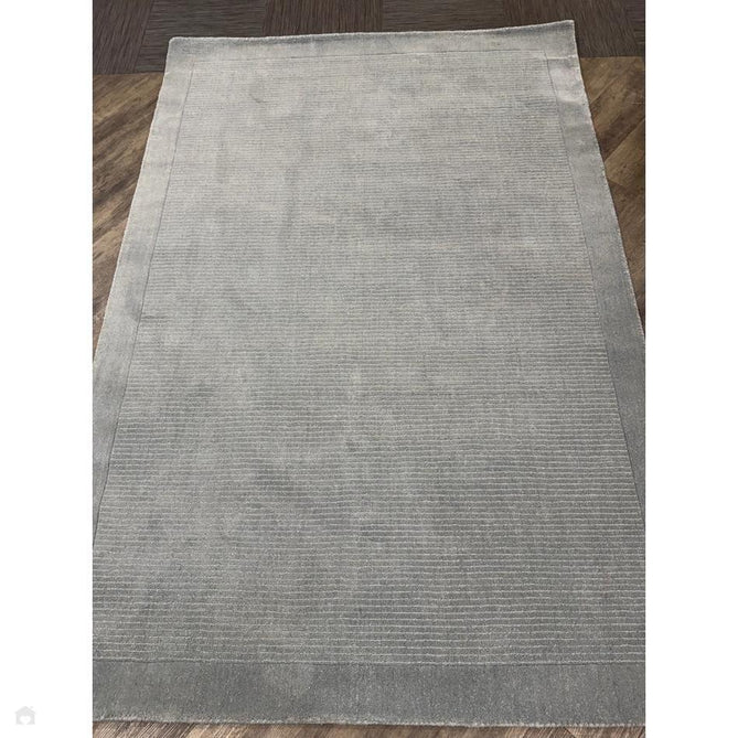 York Modern Plain Textured Subtle Ribbed Stripe Contrasting Smooth Border Handwoven Wool Loop Pile Pale Duck Egg Blue Runner-Asiatic Carpets-Rug Love - The Most Loved Rug Store