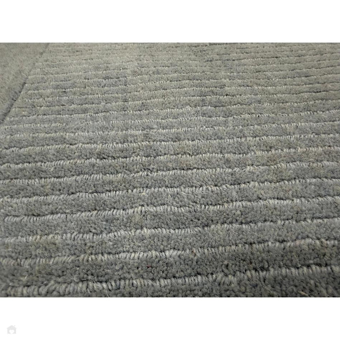 York Modern Plain Textured Subtle Ribbed Stripe Contrasting Smooth Border Handwoven Wool Loop Pile Pale Duck Egg Blue Runner-Asiatic Carpets-Rug Love - The Most Loved Rug Store