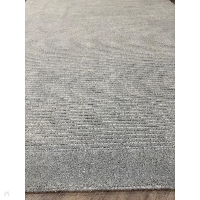 York Modern Plain Textured Subtle Ribbed Stripe Contrasting Smooth Border Handwoven Wool Loop Pile Pale Duck Egg Blue Runner-Asiatic Carpets-Rug Love - The Most Loved Rug Store