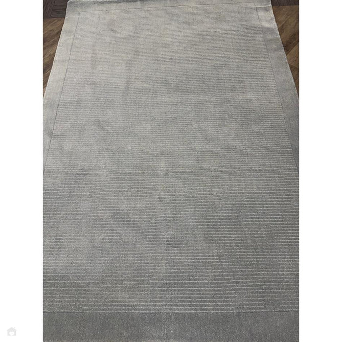 York Modern Plain Textured Subtle Ribbed Stripe Contrasting Smooth Border Handwoven Wool Loop Pile Pale Duck Egg Blue Runner-Asiatic Carpets-Rug Love - The Most Loved Rug Store