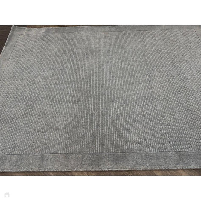 York Modern Plain Textured Subtle Ribbed Stripe Contrasting Smooth Border Handwoven Wool Loop Pile Pale Duck Egg Blue Runner-Asiatic Carpets-Rug Love - The Most Loved Rug Store