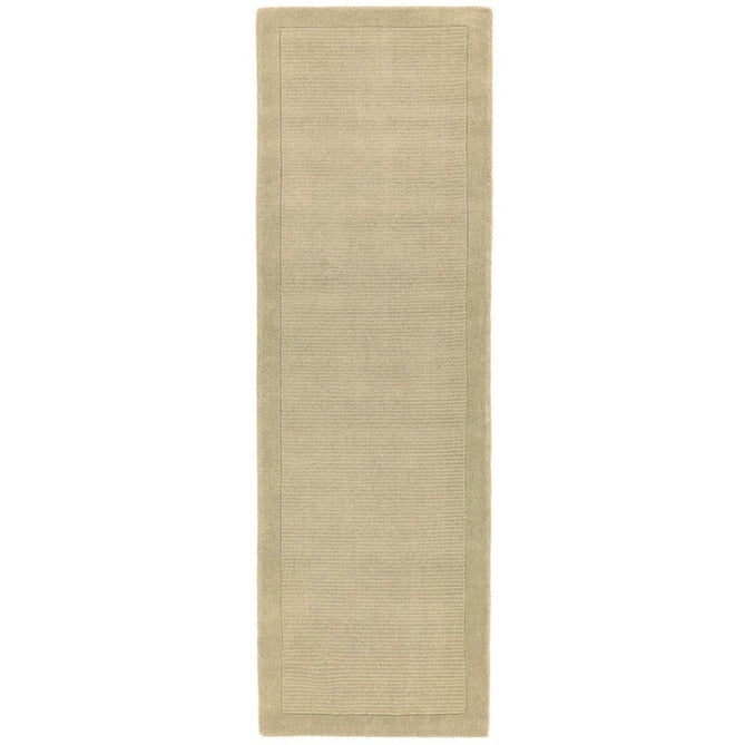 York Modern Plain Textured Subtle Ribbed Stripe Contrasting Smooth Border Handwoven Wool Loop Pile Warm Beige Rug-Asiatic Carpets-Rug Love - The Most Loved Rug Store