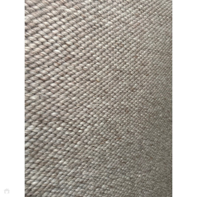 Zander Modern Plain Basketweave Hand-Woven Heavy-Weight Chunky Textured Space-Dyed Wool Blend Low-Profile Looped Pile Charcoal Grey/Off White Rug-Asiatic Carpets-Rug Love - The Most Loved Rug Store
