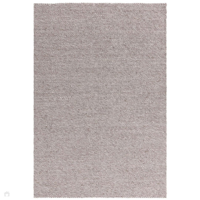 Zander Modern Plain Basketweave Hand-Woven Heavy-Weight Chunky Textured Space-Dyed Wool Blend Low-Profile Looped Pile Charcoal Grey/Off White Rug-Asiatic Carpets-Rug Love - The Most Loved Rug Store