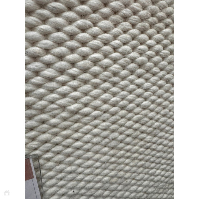 Zander Modern Plain Basketweave Hand-Woven Heavy-Weight Chunky Textured Space-Dyed Wool Blend Low-Profile Looped Pile Ivory Rug-Asiatic Carpets-Rug Love - The Most Loved Rug Store