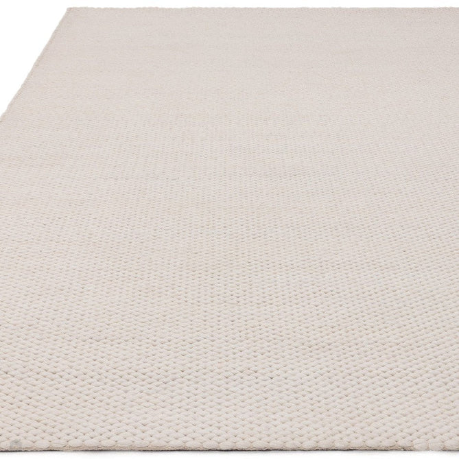 Zander Modern Plain Basketweave Hand-Woven Heavy-Weight Chunky Textured Space-Dyed Wool Blend Low-Profile Looped Pile Ivory Rug-Asiatic Carpets-Rug Love - The Most Loved Rug Store