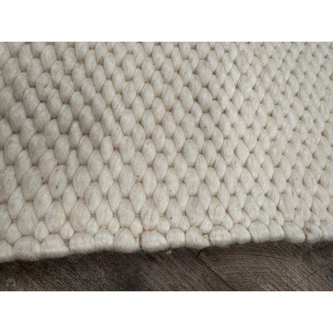 Zander Modern Plain Basketweave Hand-Woven Heavy-Weight Chunky Textured Space-Dyed Wool Blend Low-Profile Looped Pile Ivory Rug-Asiatic Carpets-Rug Love - The Most Loved Rug Store