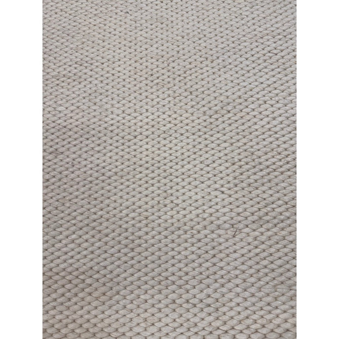 Zander Modern Plain Basketweave Hand-Woven Heavy-Weight Chunky Textured Space-Dyed Wool Blend Low-Profile Looped Pile Ivory Rug-Asiatic Carpets-Rug Love - The Most Loved Rug Store