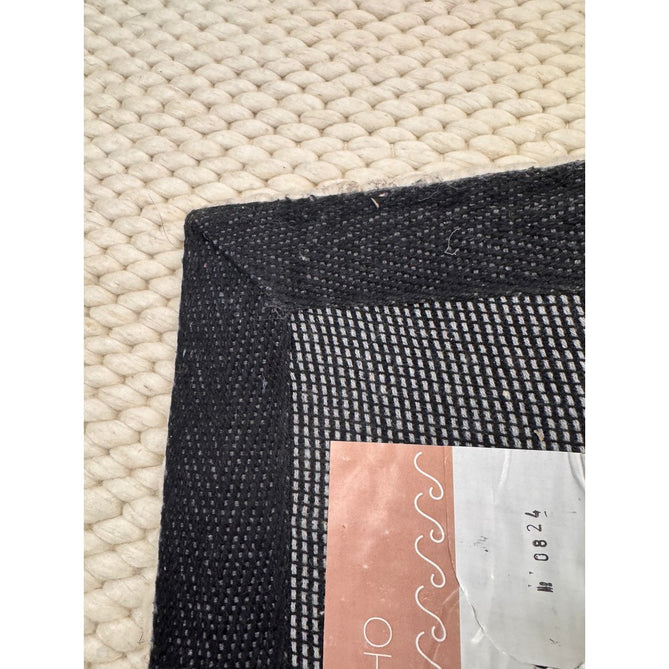 Zander Modern Plain Basketweave Hand-Woven Heavy-Weight Chunky Textured Space-Dyed Wool Blend Low-Profile Looped Pile Ivory Rug-Asiatic Carpets-Rug Love - The Most Loved Rug Store