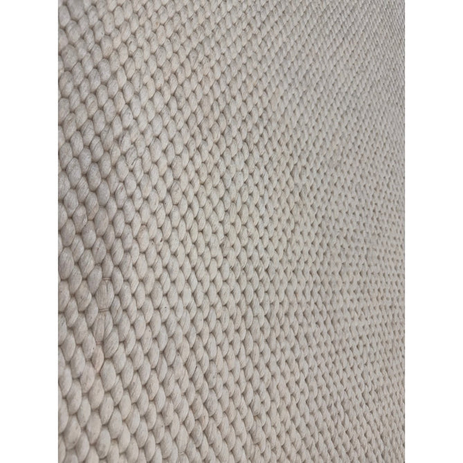 Zander Modern Plain Basketweave Hand-Woven Heavy-Weight Chunky Textured Space-Dyed Wool Blend Low-Profile Looped Pile Ivory Rug-Asiatic Carpets-Rug Love - The Most Loved Rug Store