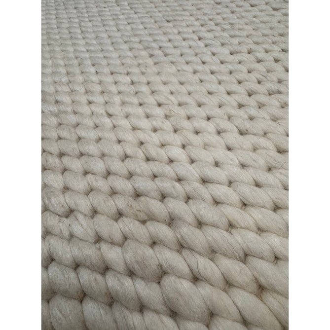 Zander Modern Plain Basketweave Hand-Woven Heavy-Weight Chunky Textured Space-Dyed Wool Blend Low-Profile Looped Pile Ivory Rug-Asiatic Carpets-Rug Love - The Most Loved Rug Store