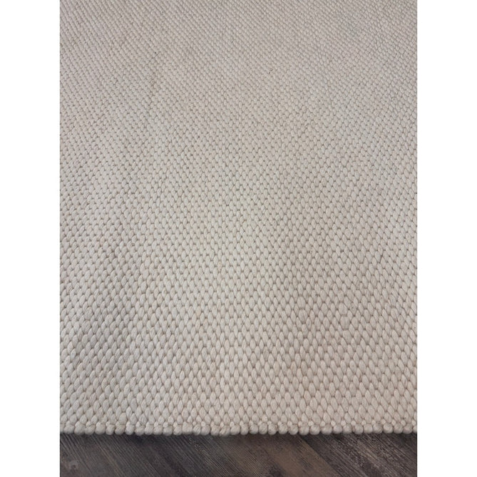 Zander Modern Plain Basketweave Hand-Woven Heavy-Weight Chunky Textured Space-Dyed Wool Blend Low-Profile Looped Pile Ivory Rug-Asiatic Carpets-Rug Love - The Most Loved Rug Store