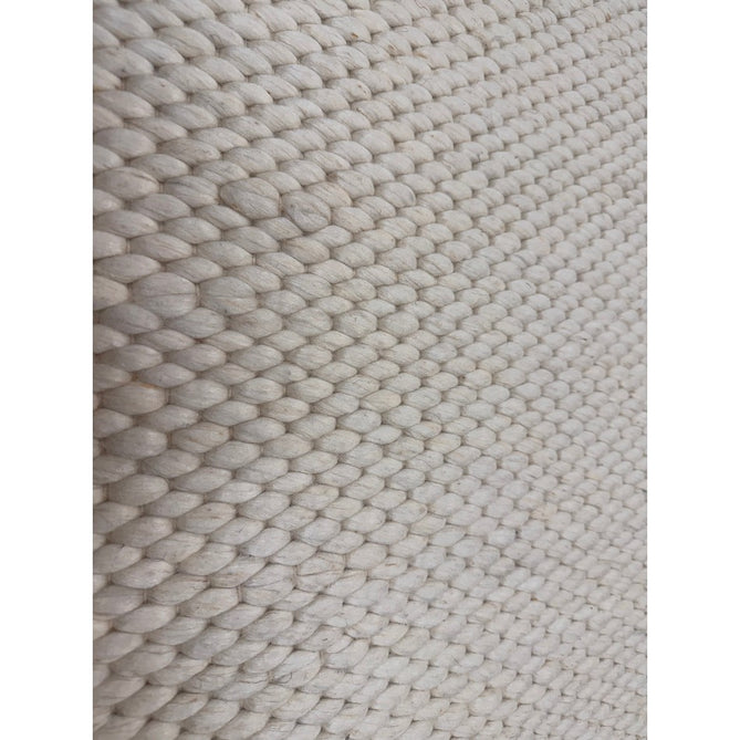 Zander Modern Plain Basketweave Hand-Woven Heavy-Weight Chunky Textured Space-Dyed Wool Blend Low-Profile Looped Pile Ivory Rug-Asiatic Carpets-Rug Love - The Most Loved Rug Store