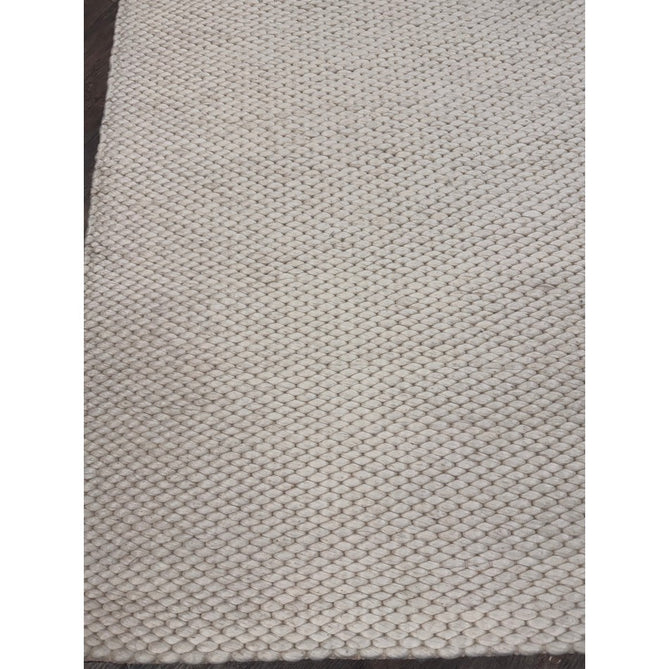 Zander Modern Plain Basketweave Hand-Woven Heavy-Weight Chunky Textured Space-Dyed Wool Blend Low-Profile Looped Pile Ivory Rug-Asiatic Carpets-Rug Love - The Most Loved Rug Store