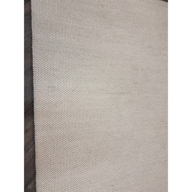 Zander Modern Plain Basketweave Hand-Woven Heavy-Weight Chunky Textured Space-Dyed Wool Blend Low-Profile Looped Pile Ivory Rug-Asiatic Carpets-Rug Love - The Most Loved Rug Store