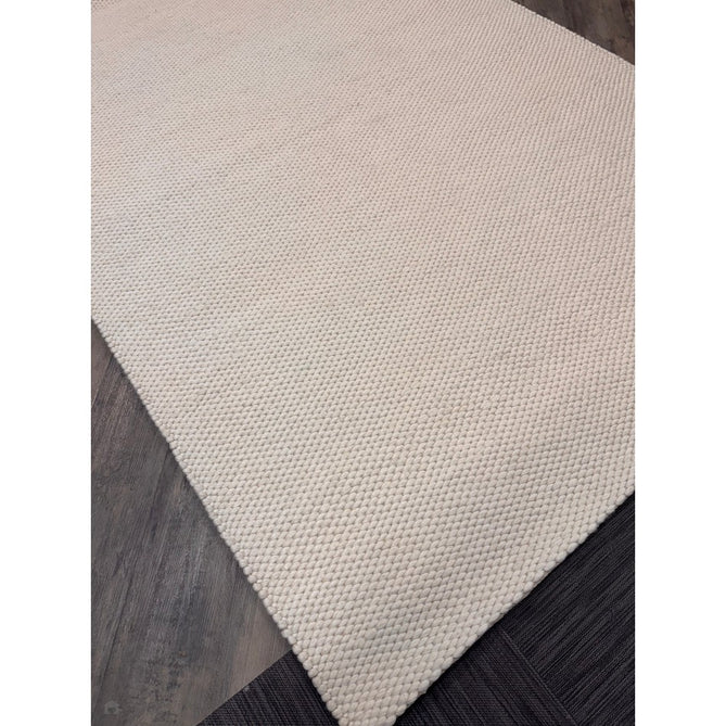 Zander Modern Plain Basketweave Hand-Woven Heavy-Weight Chunky Textured Space-Dyed Wool Blend Low-Profile Looped Pile Ivory Rug-Asiatic Carpets-Rug Love - The Most Loved Rug Store