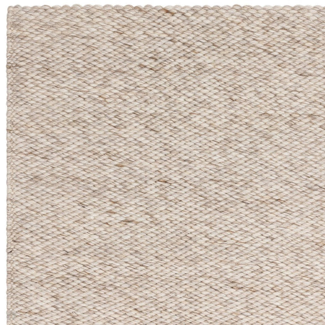 Zander Modern Plain Basketweave Hand-Woven Heavy-Weight Chunky Textured Space-Dyed Wool Blend Low-Profile Looped Pile Oyster/Natural Rug-Asiatic Carpets-Rug Love - The Most Loved Rug Store
