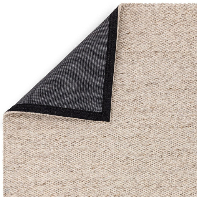 Zander Modern Plain Basketweave Hand-Woven Heavy-Weight Chunky Textured Space-Dyed Wool Blend Low-Profile Looped Pile Oyster/Natural Rug-Asiatic Carpets-Rug Love - The Most Loved Rug Store