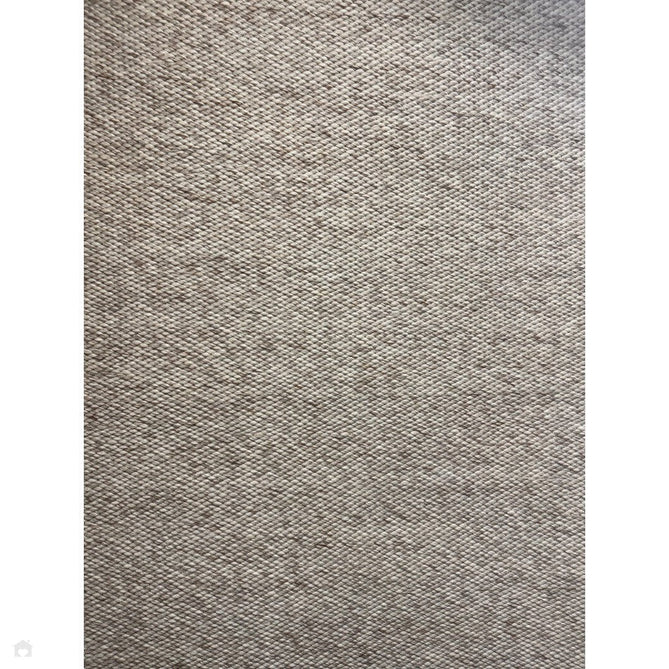 Zander Modern Plain Basketweave Hand-Woven Heavy-Weight Chunky Textured Space-Dyed Wool Blend Low-Profile Looped Pile Oyster/Natural Rug-Asiatic Carpets-Rug Love - The Most Loved Rug Store