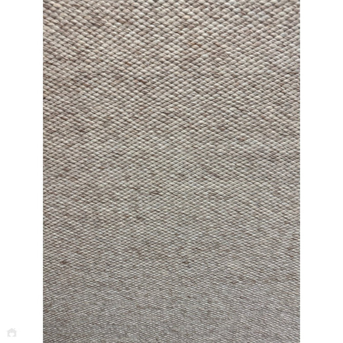 Zander Modern Plain Basketweave Hand-Woven Heavy-Weight Chunky Textured Space-Dyed Wool Blend Low-Profile Looped Pile Oyster/Natural Rug-Asiatic Carpets-Rug Love - The Most Loved Rug Store