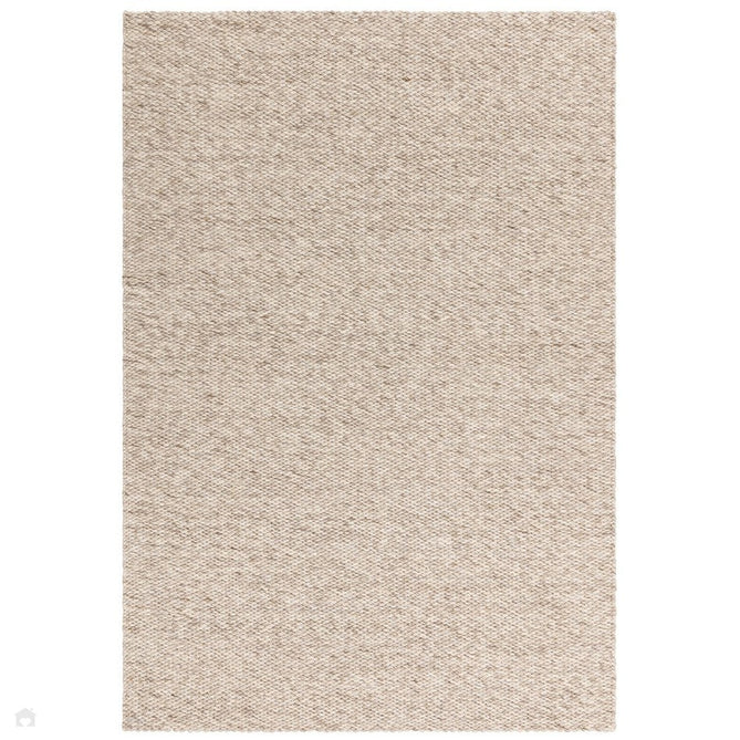 Zander Modern Plain Basketweave Hand-Woven Heavy-Weight Chunky Textured Space-Dyed Wool Blend Low-Profile Looped Pile Oyster/Natural Rug-Asiatic Carpets-Rug Love - The Most Loved Rug Store