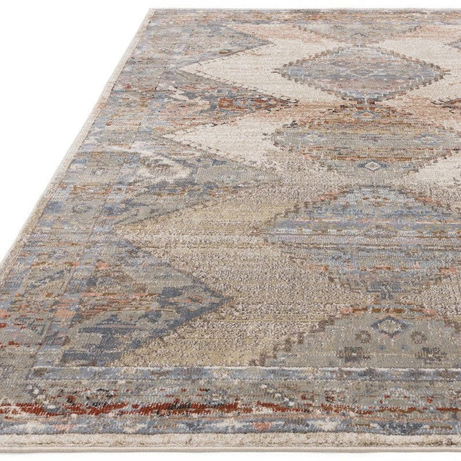Zola Lisar Traditional Persian Vintage Distressed Ombre Hi-Low Textured Beige/Blue/Silver/Natural Rug-Asiatic Carpets-Rug Love - The Most Loved Rug Store