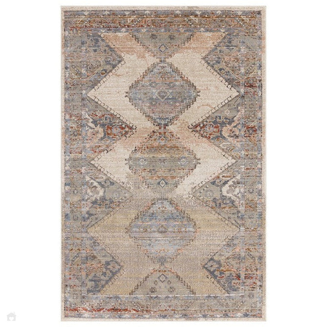 Zola Lisar Traditional Persian Vintage Distressed Ombre Hi-Low Textured Beige/Blue/Silver/Natural Rug-Asiatic Carpets-Rug Love - The Most Loved Rug Store