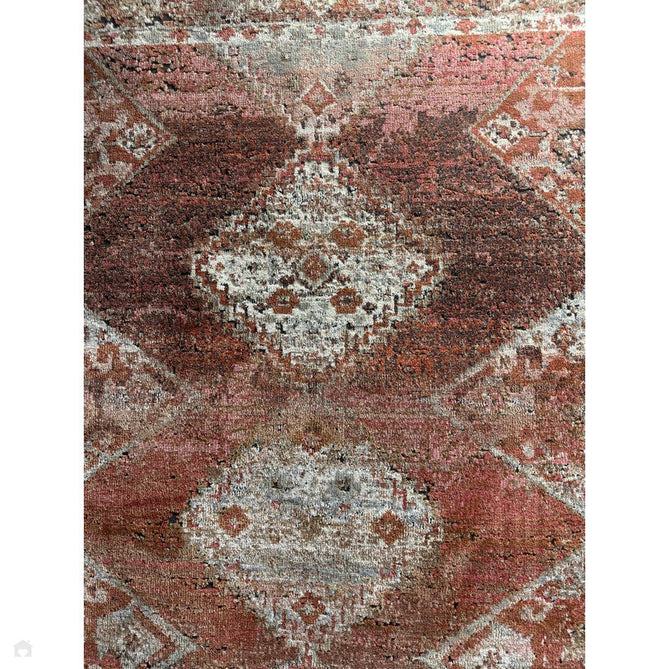 Zola Tark Traditional Persian Border Hi-Low Textured Rust/Pink/Cream/Terra/Beige/Tan/Multi Rug-Asiatic Carpets-Rug Love - The Most Loved Rug Store