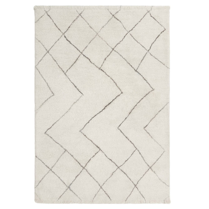 Washable Azera Berber Rhombus Cream Rug-Asiatic Carpets-Rug Love - The Most Loved Rug Store