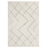 Washable Azera Berber Rhombus Cream Rug