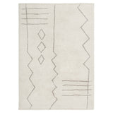 Washable Azera Berber Tribal Cream Rug