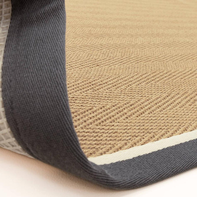 Bordo Herringbone Jute Flatweave Natural/Slate/Cream runner-Asiatic Carpets-Rug Love - The Most Loved Rug Store