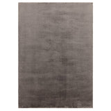 Como Plush Plain Super-Soft Silky Shimmer Ultra High-Density Mid-Height Polyester Shaggy Charcoal Grey Rug